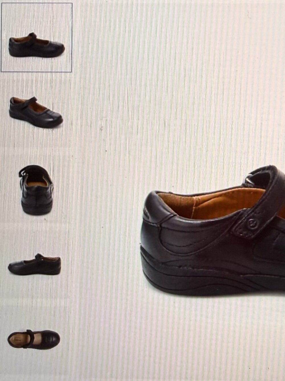 2WIDE Stride Rite Girl's Dress Shoe Mary Jane Claire Black 2WIDE